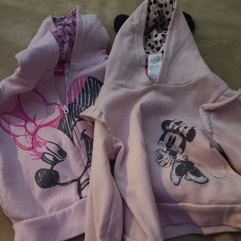 Disney 2pc Toddler Pink Minnie Mouse Hooded Sweatshirts